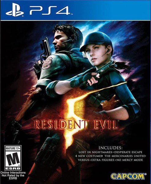 Jaquette PS4 de Resident Evil 5
